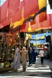  Souk des Teinturiers Medina de Marrakech, Maroc.
